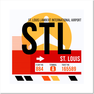 St. Louis (STL) Airport // Sunset Baggage Tag Posters and Art